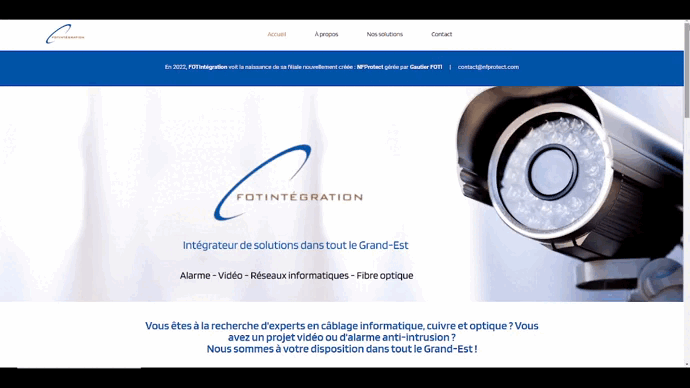 Présentation du site Fotintegration expert en câblage informatique Metz et du site NFPROTECT